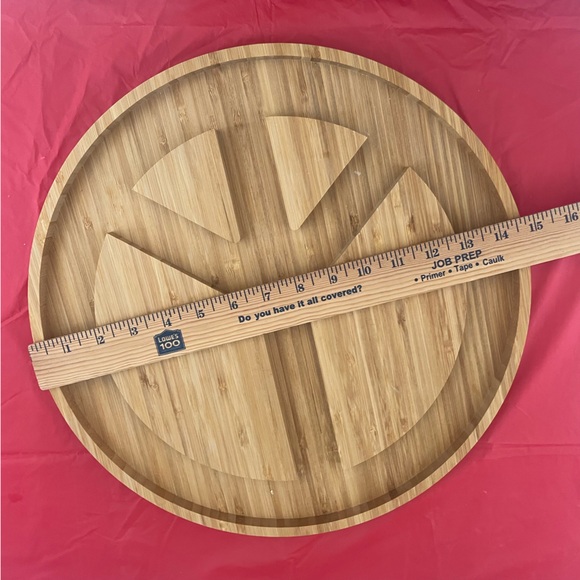 NATURAL LIFE Hippie Boho Bamboo Wood Charcuterie Serving Board Peace Sign NWT - Picture 13 of 16